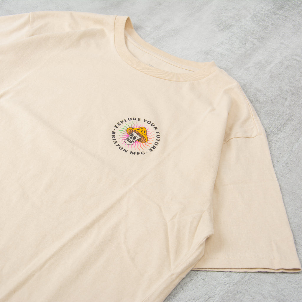 Brixton Future Relaxed Tee S/S  - Cream Garment Dye 3