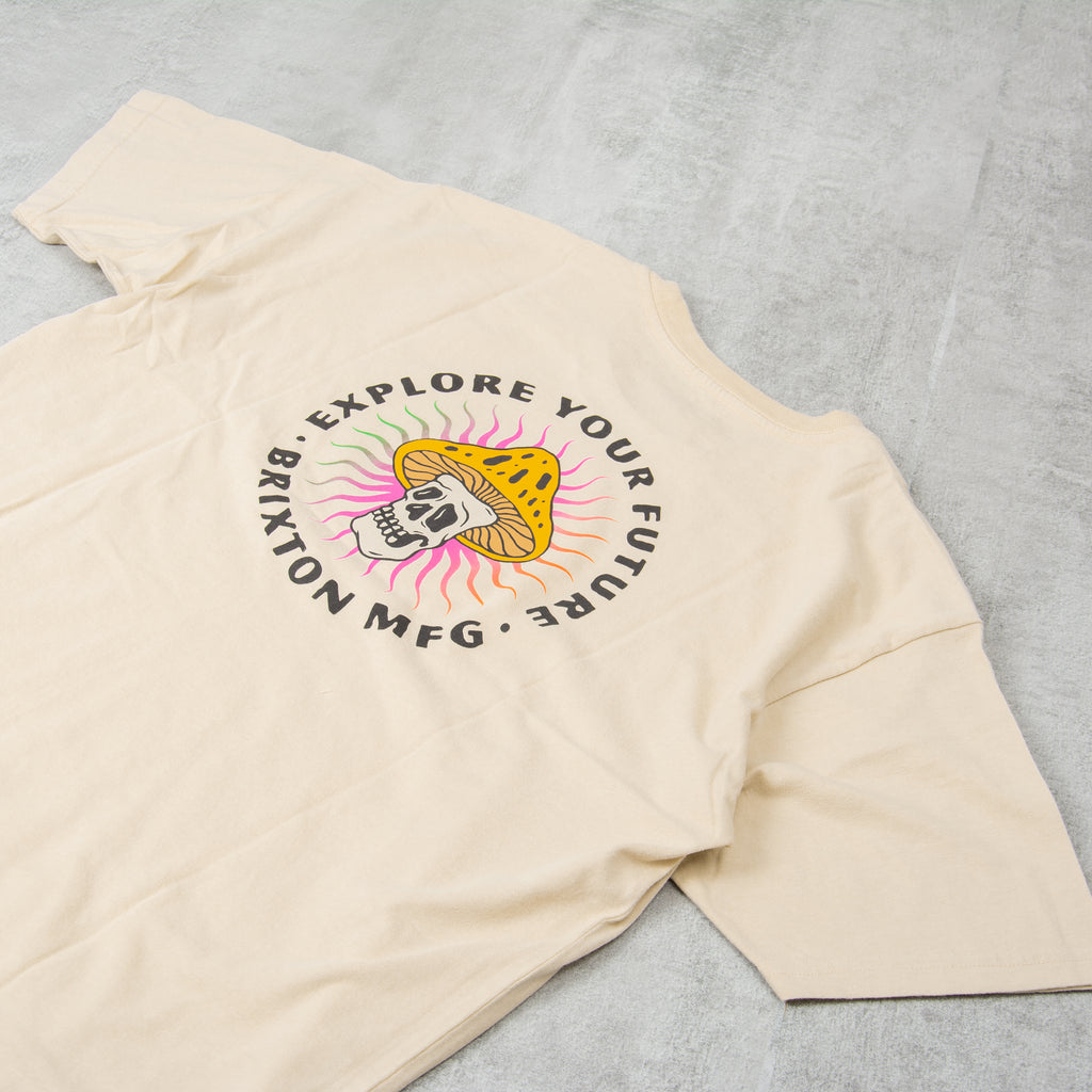 Brixton Future Relaxed Tee S/S  - Cream Garment Dye 2