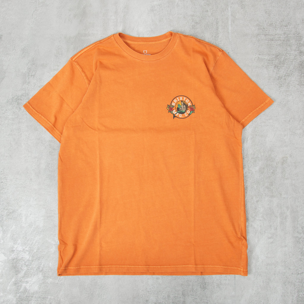 Brixton Geneva S/S Tee - Paradise Orange Worn Wash 1