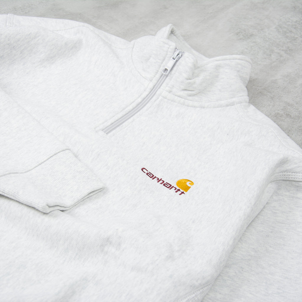 Carhartt WIP Half Zip American Script Sweat - Ash Heather 2