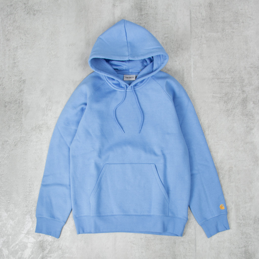 Carhartt WIP Hooded Chase Sweatshirt - Piscine / Gold 1