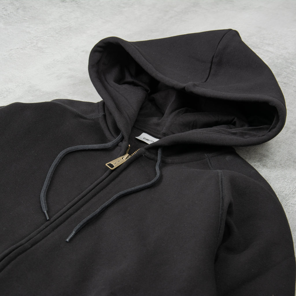 Carhartt WIP Hooded Chase Zip Jacket - Black / Gold 2