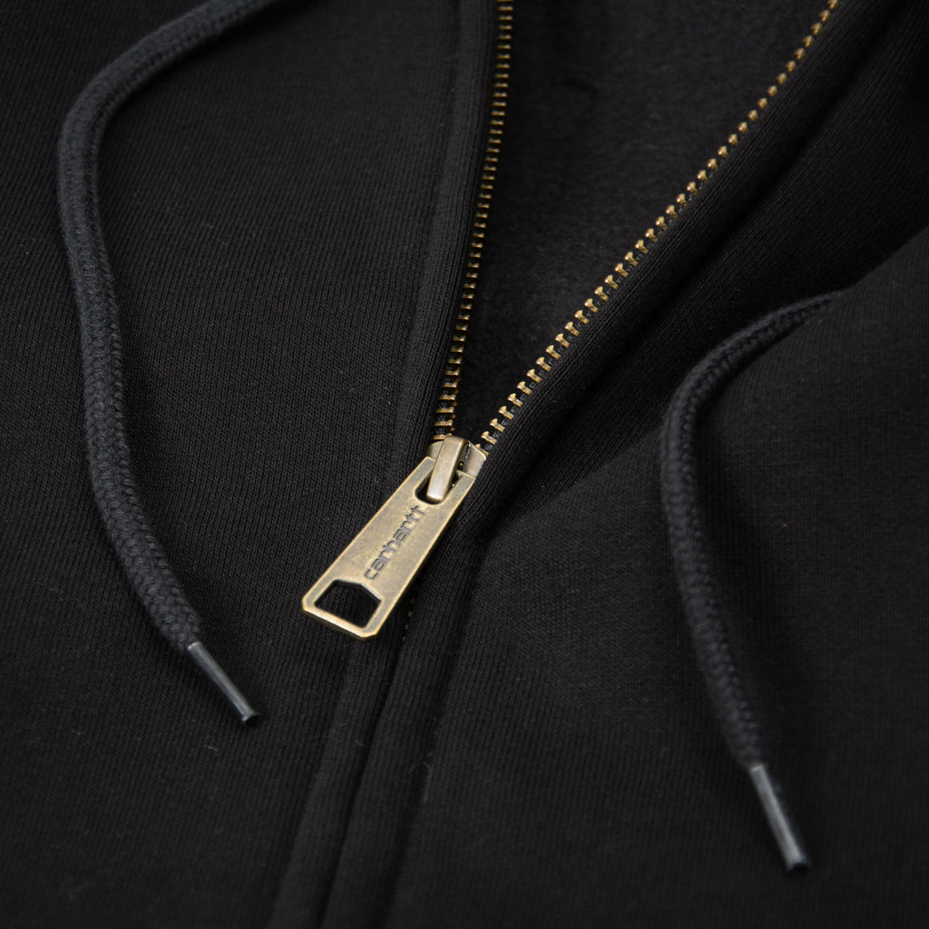 Carhartt WIP Hooded Chase Zip Jacket - Black / Gold 4