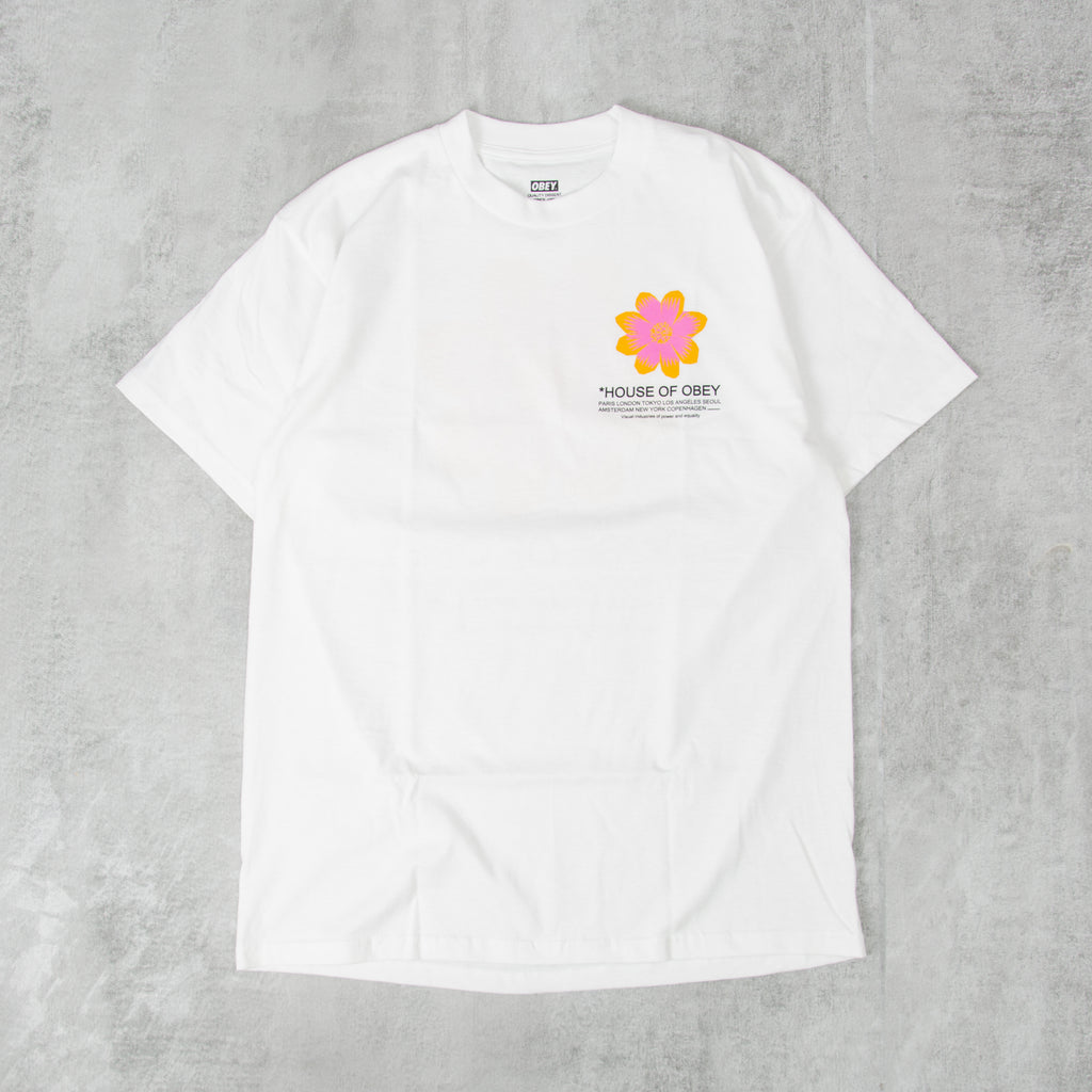 Obey House of Obey Flower Tee - White 1