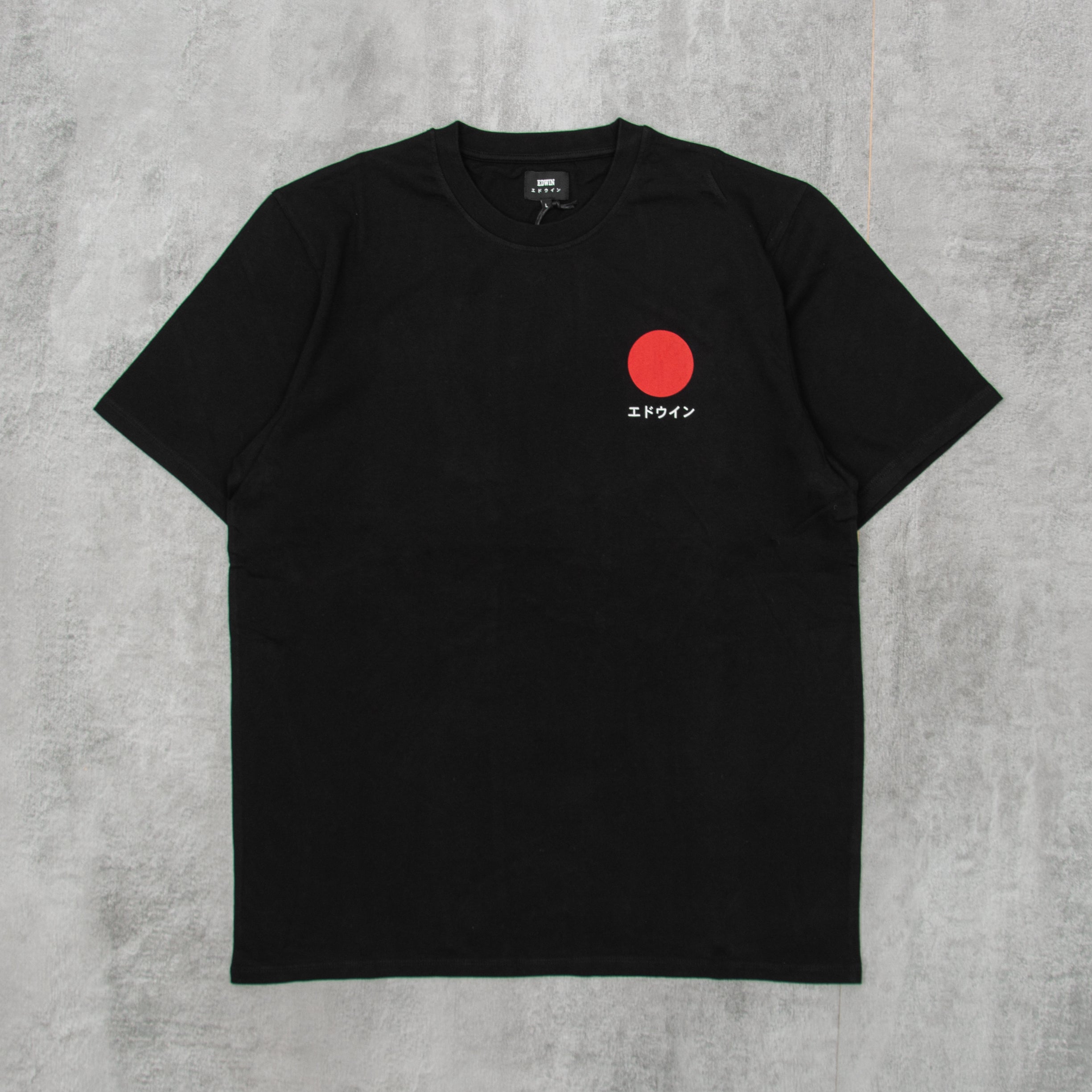 Buy the Edwin Japanese Sun S/S Tee Black @Union Clothing Union