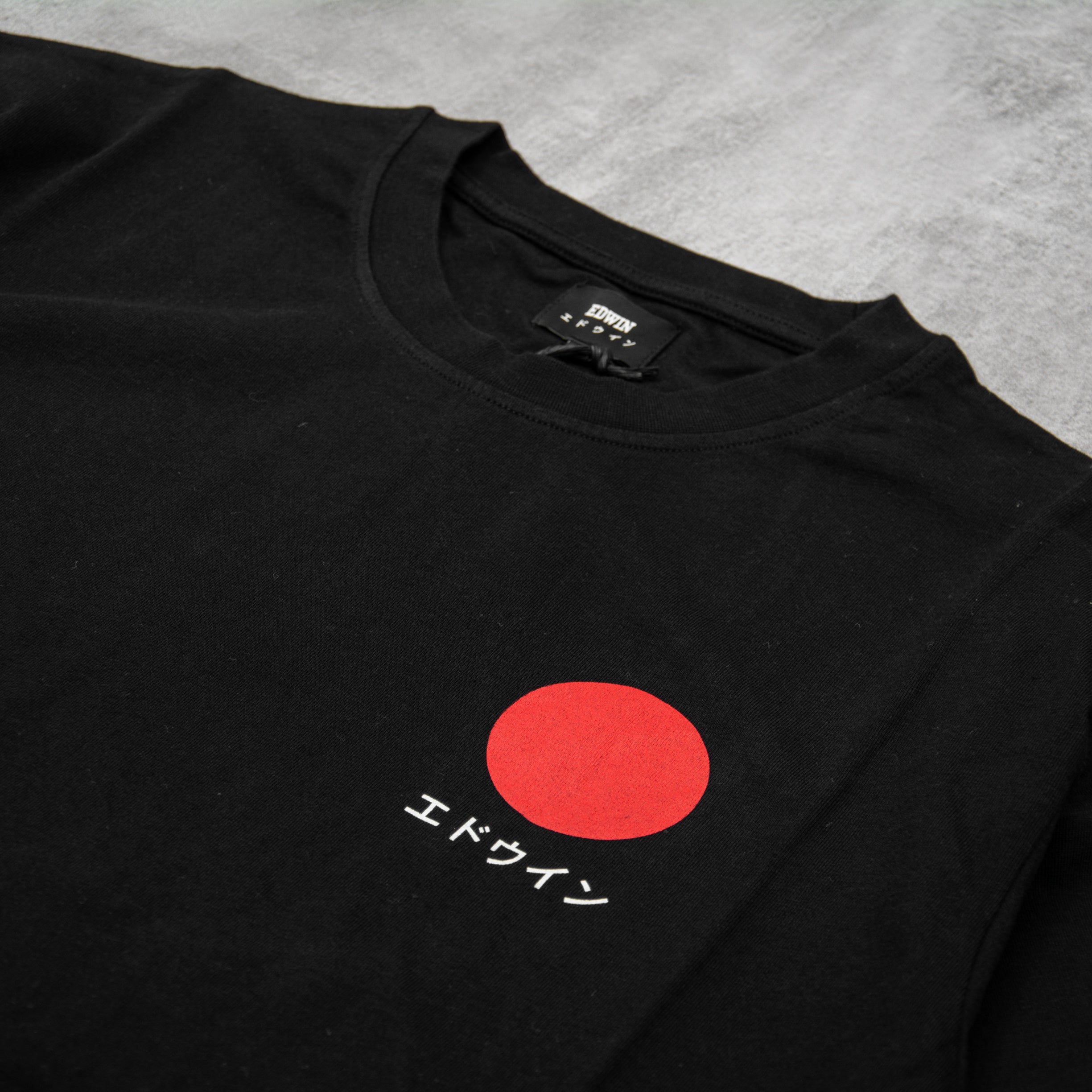 Buy the Edwin Japanese Sun S/S Tee Black @Union Clothing