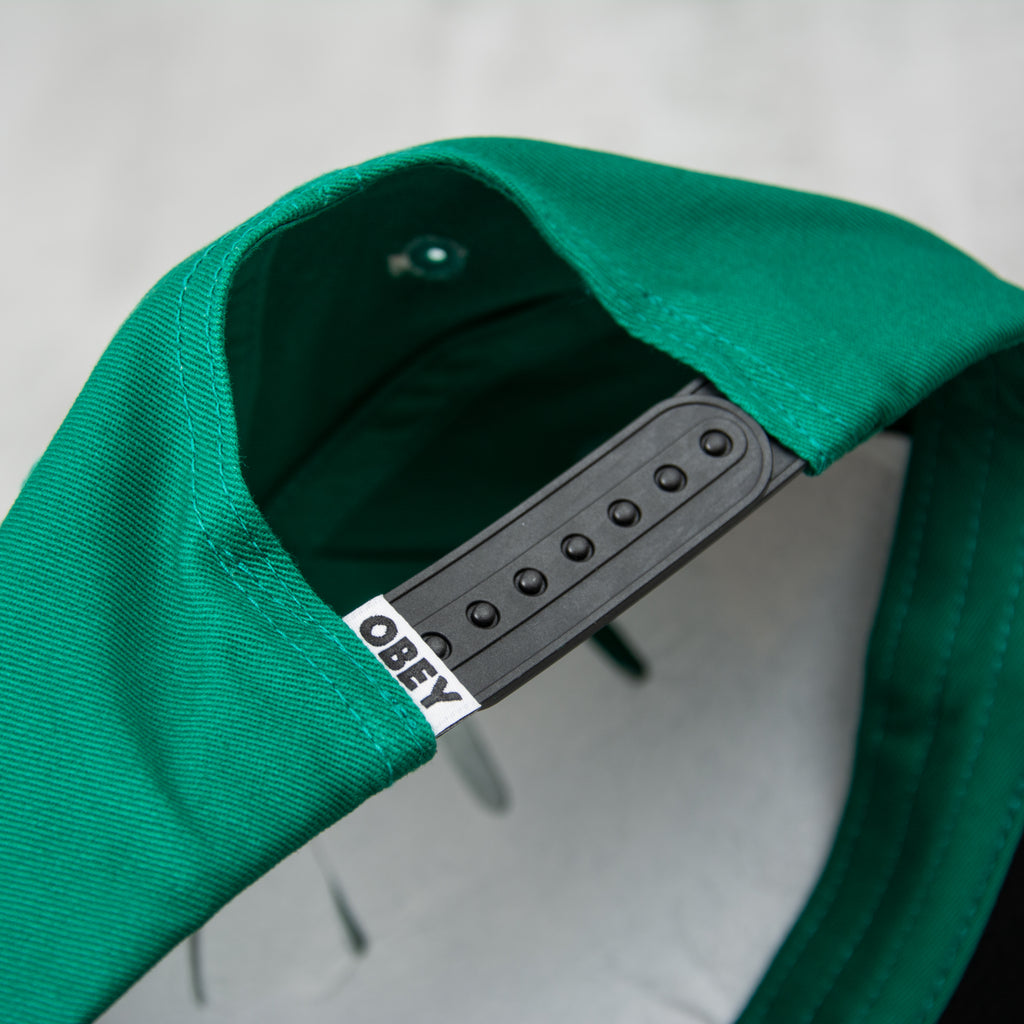 Obey Lessons 5 Panel Snapback - Green Multi 4