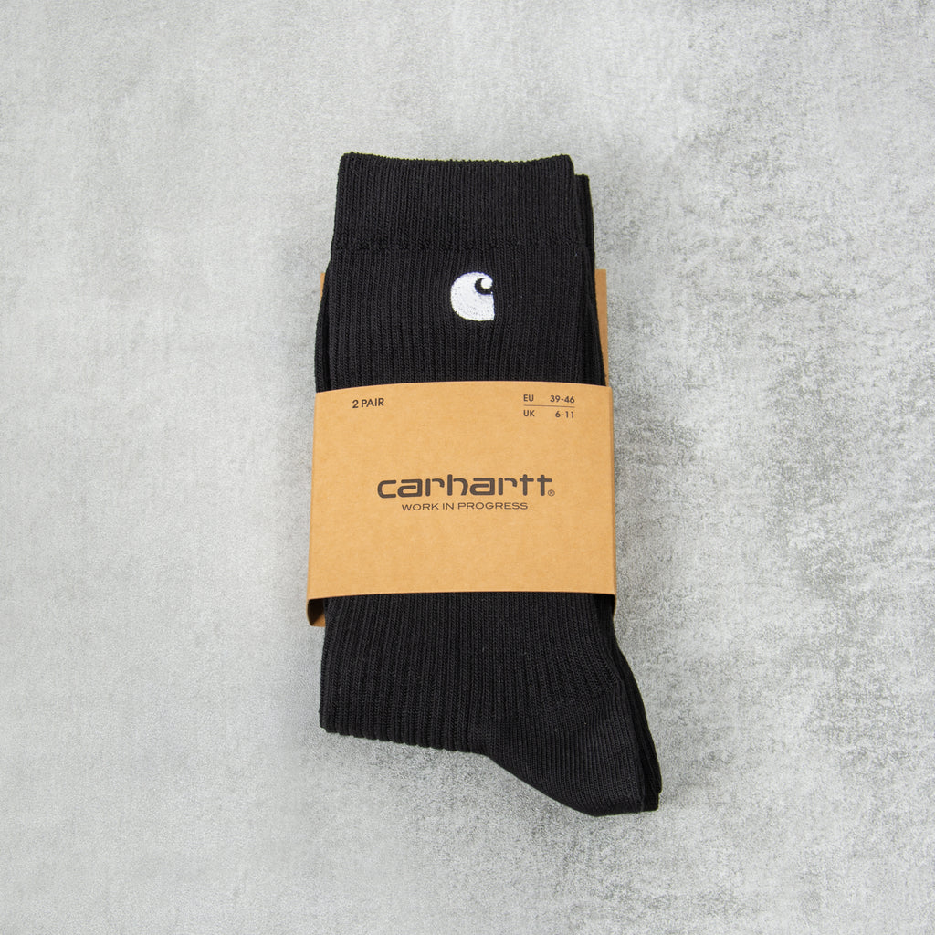 Carhartt WIP Madison 2 Pack Socks - Black 1