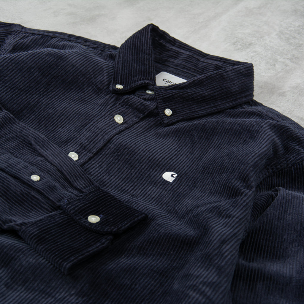 Carhartt WIP Madison Cord L/S Shirt - Dark Navy / Wax 3