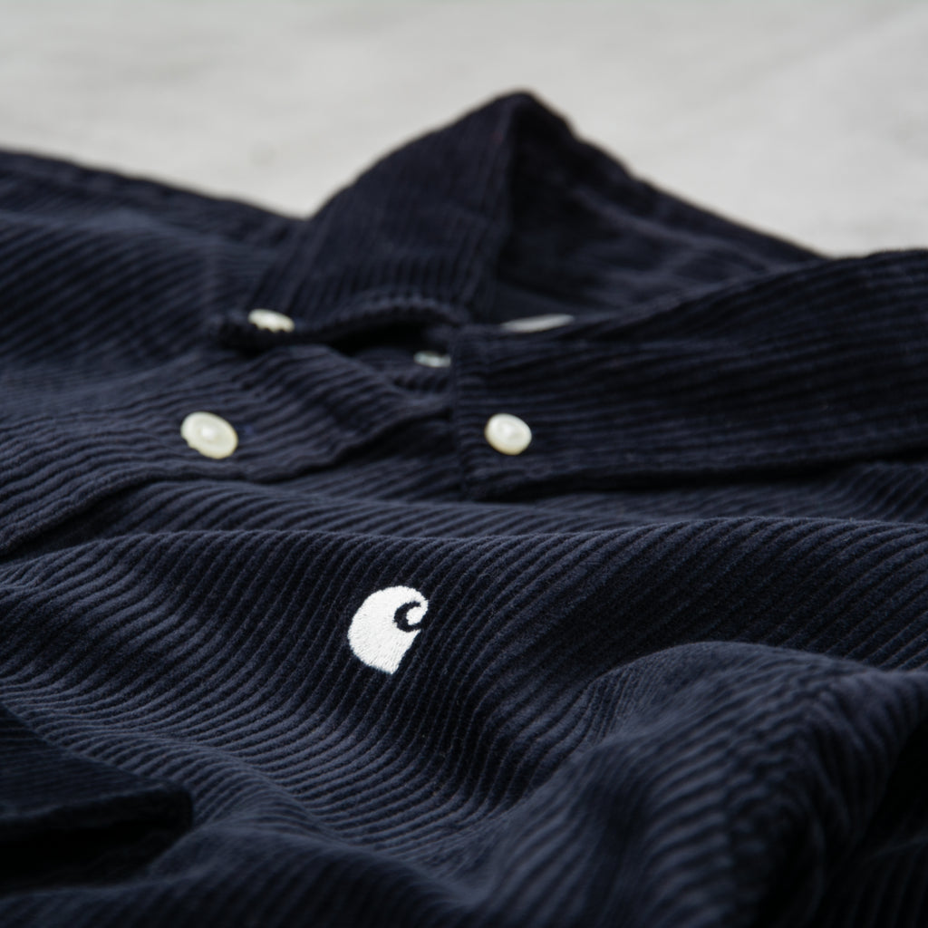 Carhartt WIP Madison Cord L/S Shirt - Dark Navy / Wax 2