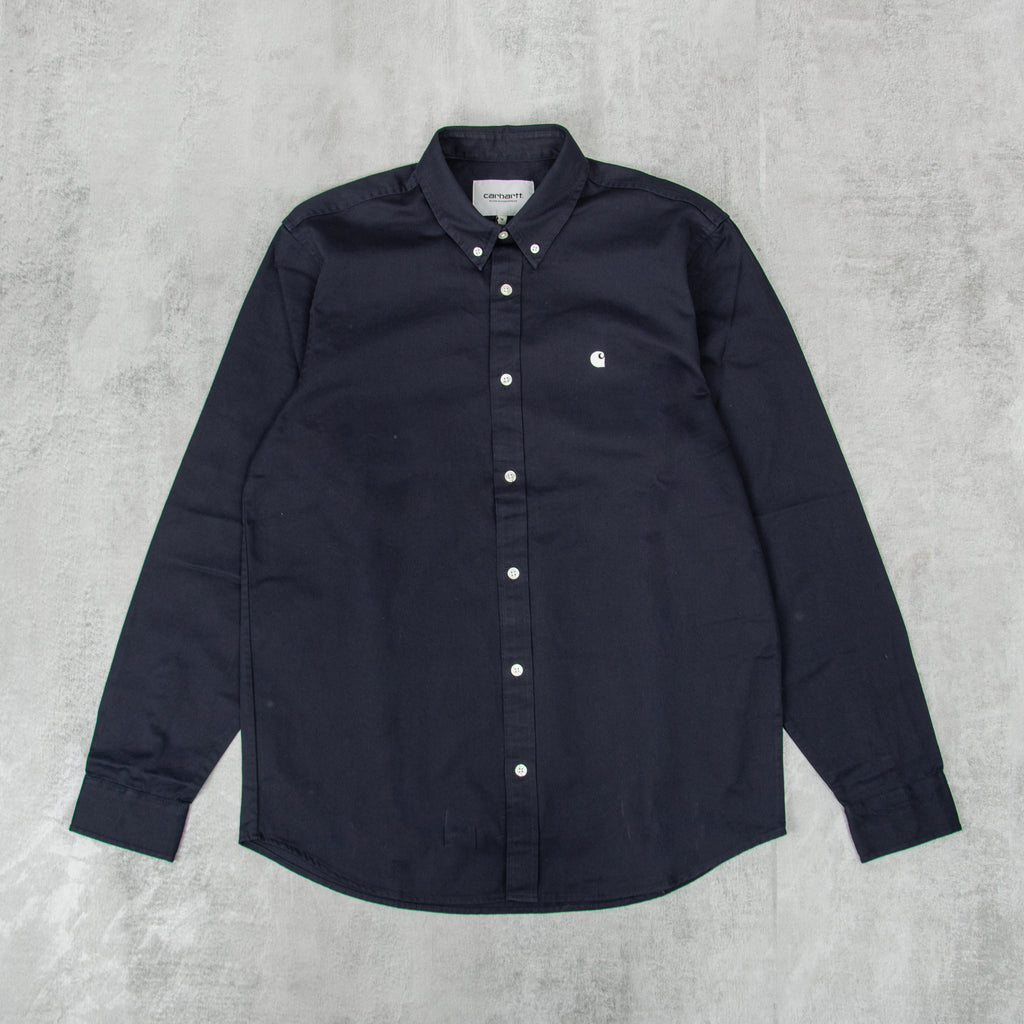 Carhartt WIP Madison L/S Shirt - Dark Navy / Wax 1