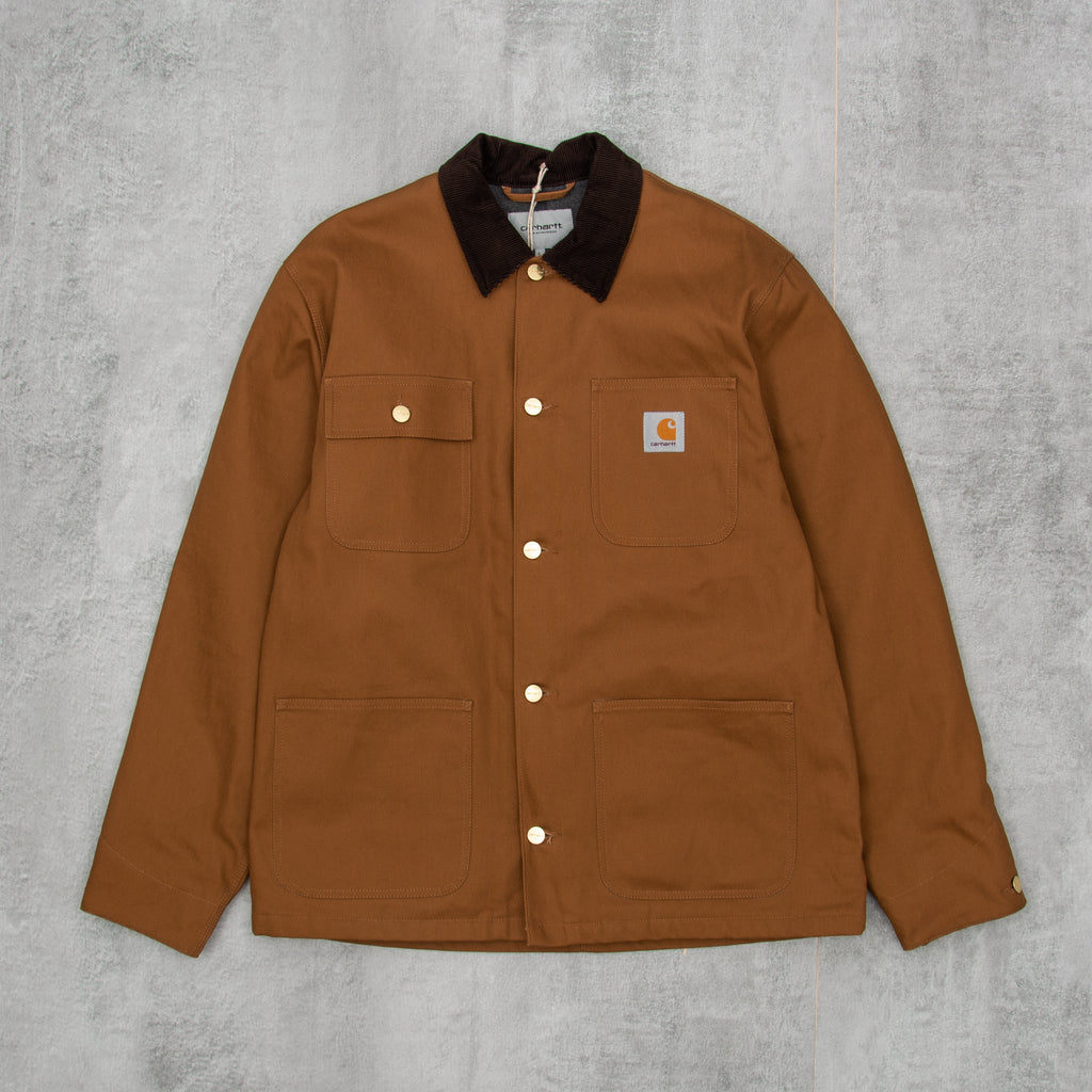 Carhartt WIP Michigan Lined Chore Coat AW - Hamilton Brown Brown Rigid 1