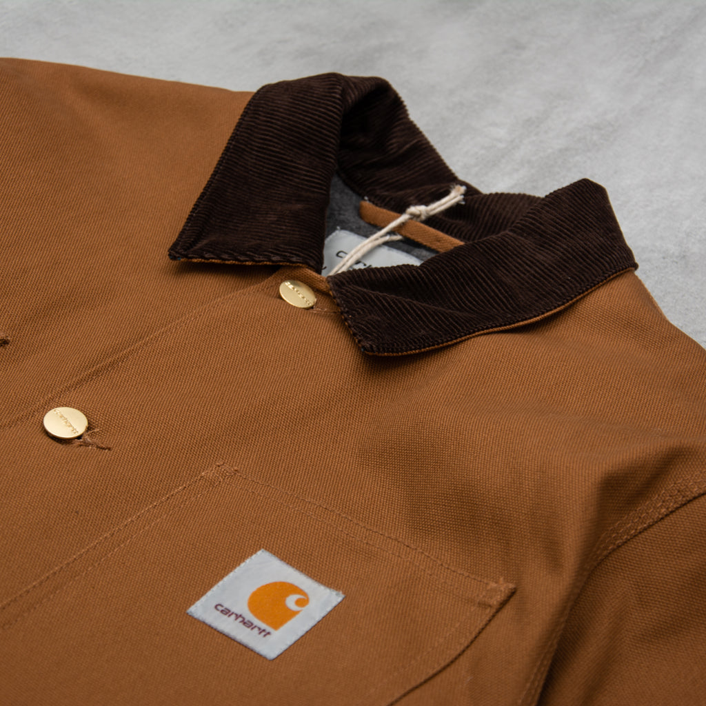 Carhartt WIP Michigan Lined Chore Coat AW - Hamilton Brown Brown Rigid 4