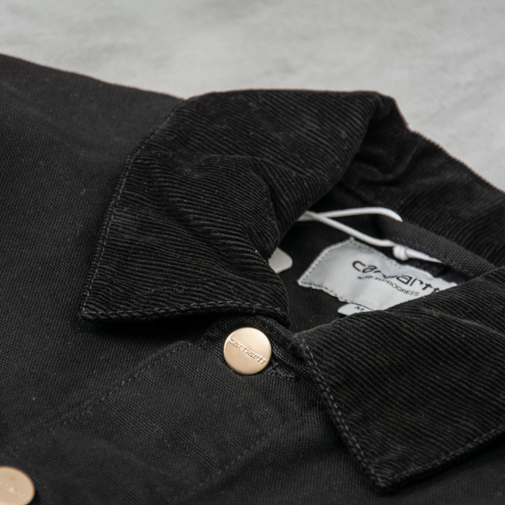 Carhartt WIP Michigan Rinsed Chore Coat - Black / Black 4