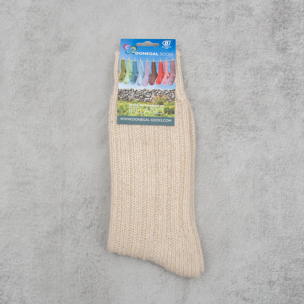 Donegal Socks in traditional Wool - 301 Natural 1