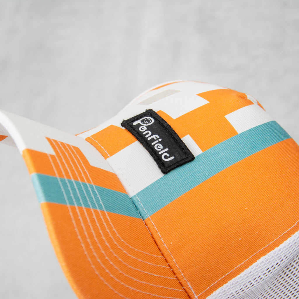 Penfield Print Trucker Cap - Apricot Geo 2