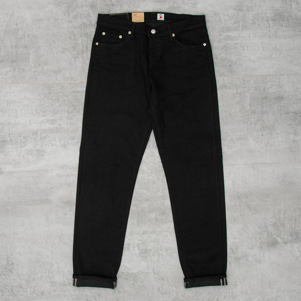 Edwin Regular Tapered Jeans Kaihara Stretch - Black x Black Rinsed 3