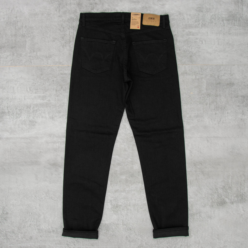 Edwin Regular Tapered Jeans Kaihara Stretch - Black x Black Rinsed 1