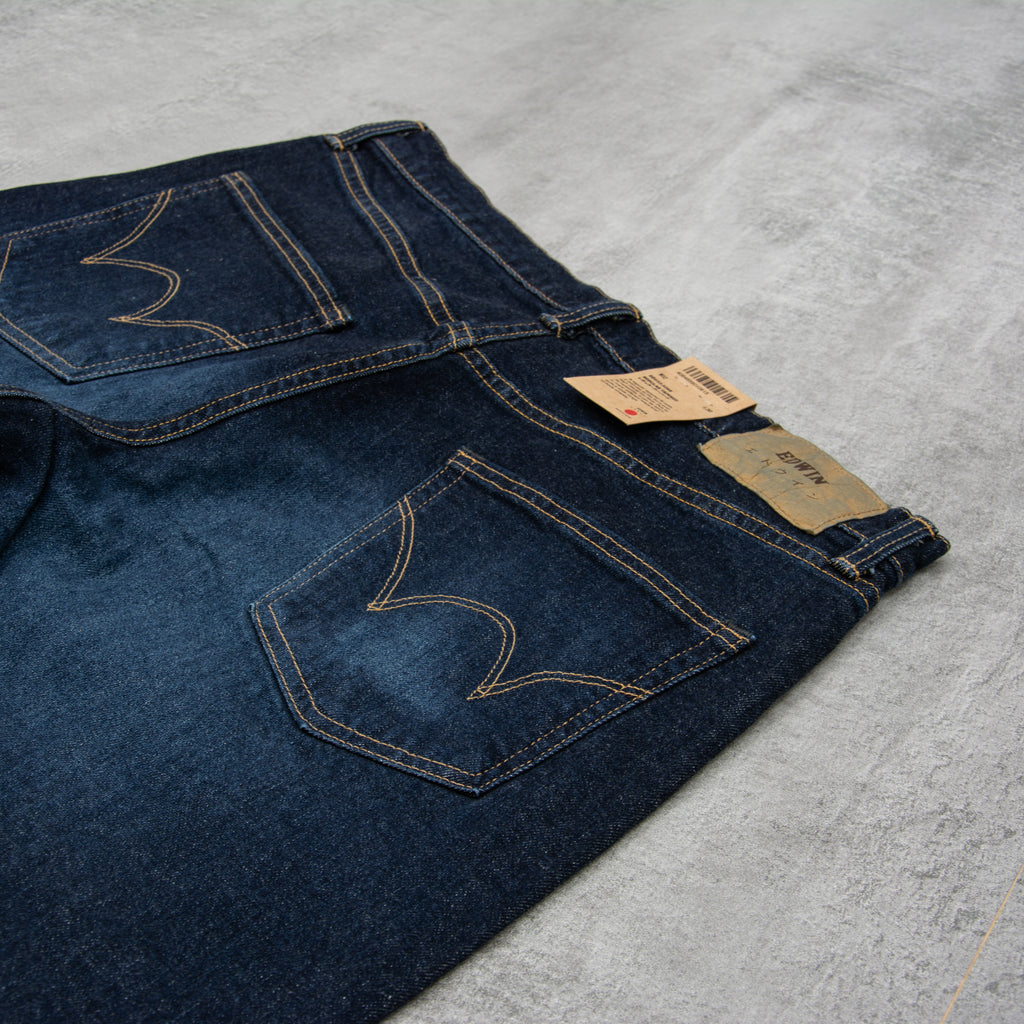 Edwin Regular Tapered Jeans Kaihara Stretch - Blue Dark Used 5