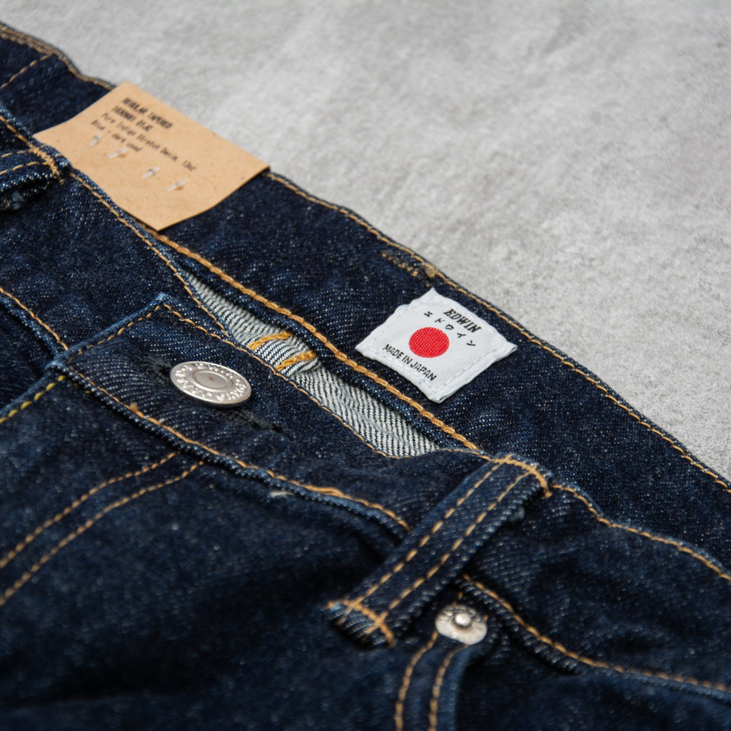 Edwin Regular Tapered Jeans Kaihara Stretch - Blue Dark Used 6