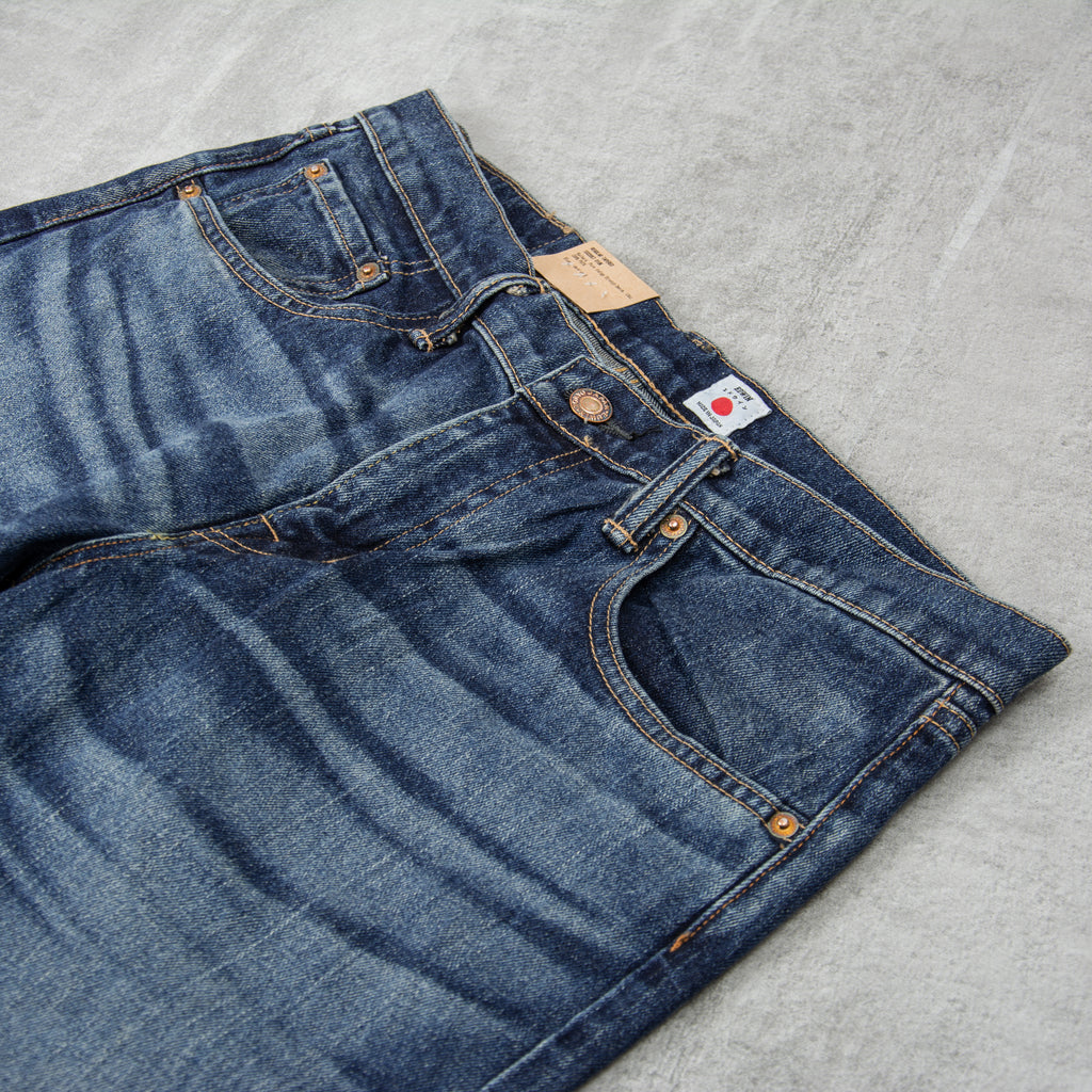 Edwin Regular Tapered Jeans Kaihara Stretch - Pure Indigo Blue Mid Used 4