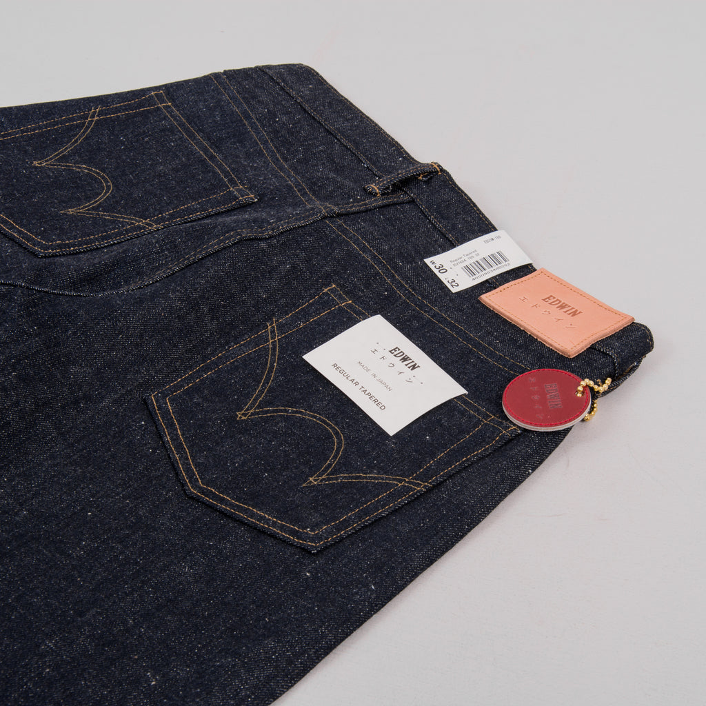 Edwin Regular Tapered Jeans - Nihon Menpu Open Weave Blue Selvage 4