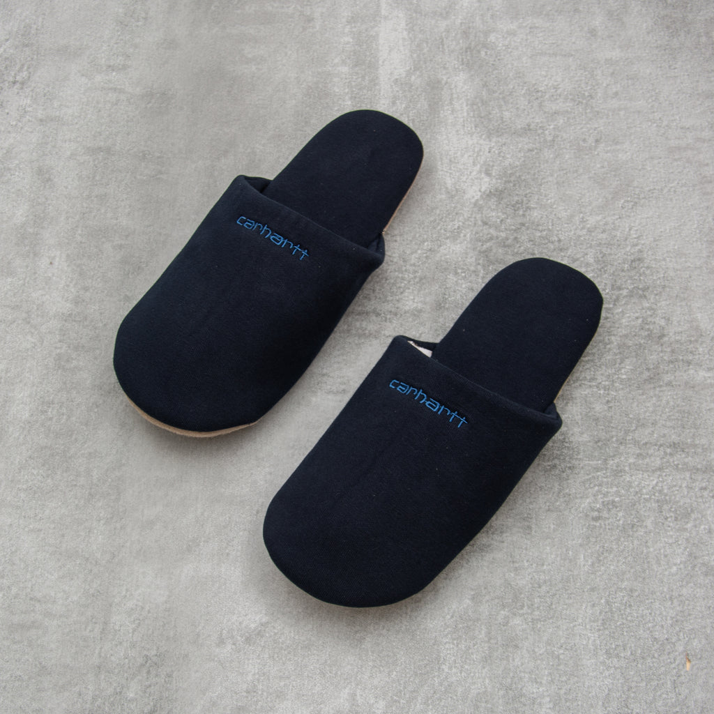 Carhartt WIP Script Embroidery Slippers - Astro / Icesheet 1