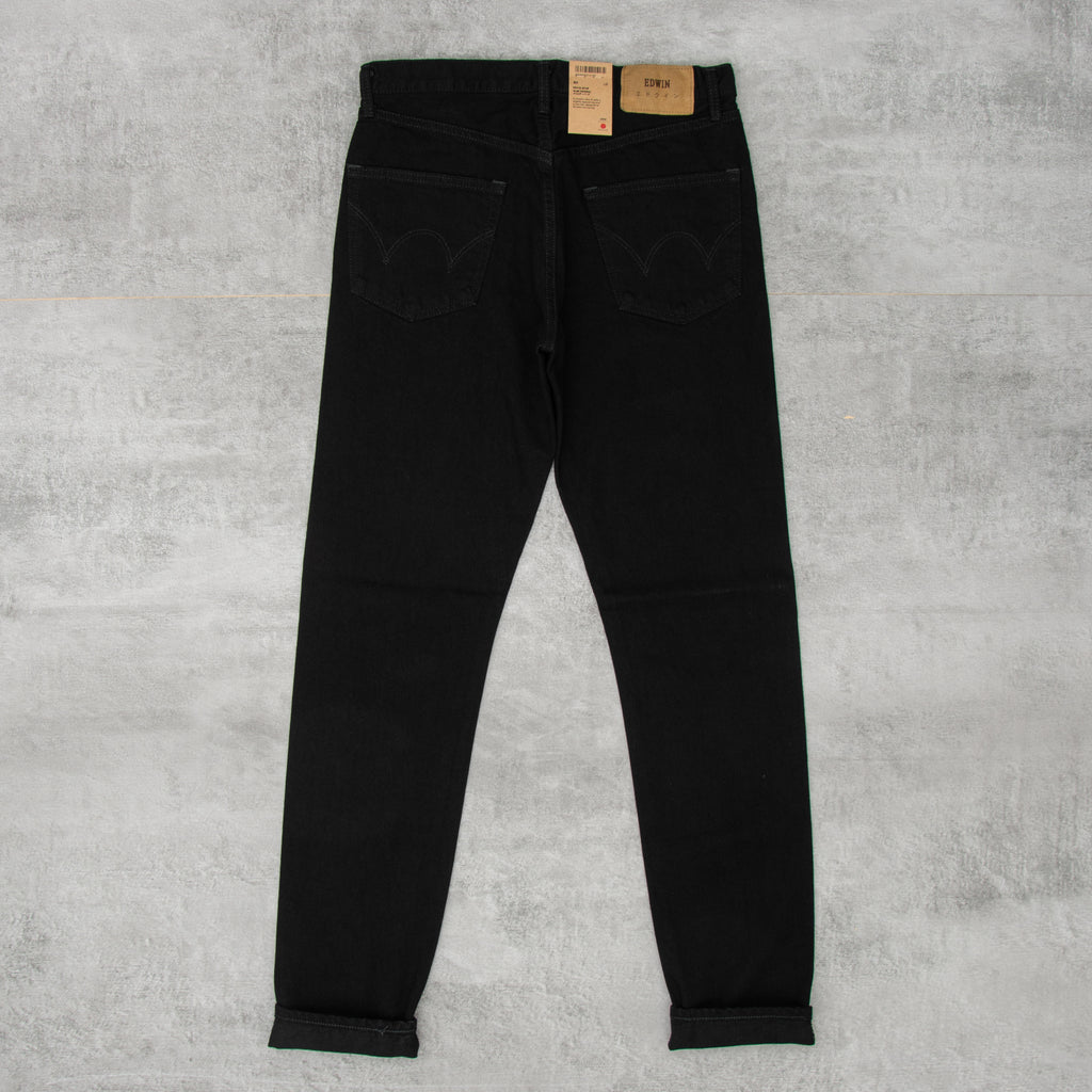 Edwin Slim Tapered Jeans Kaihara Stretch - Black Unwashed 1