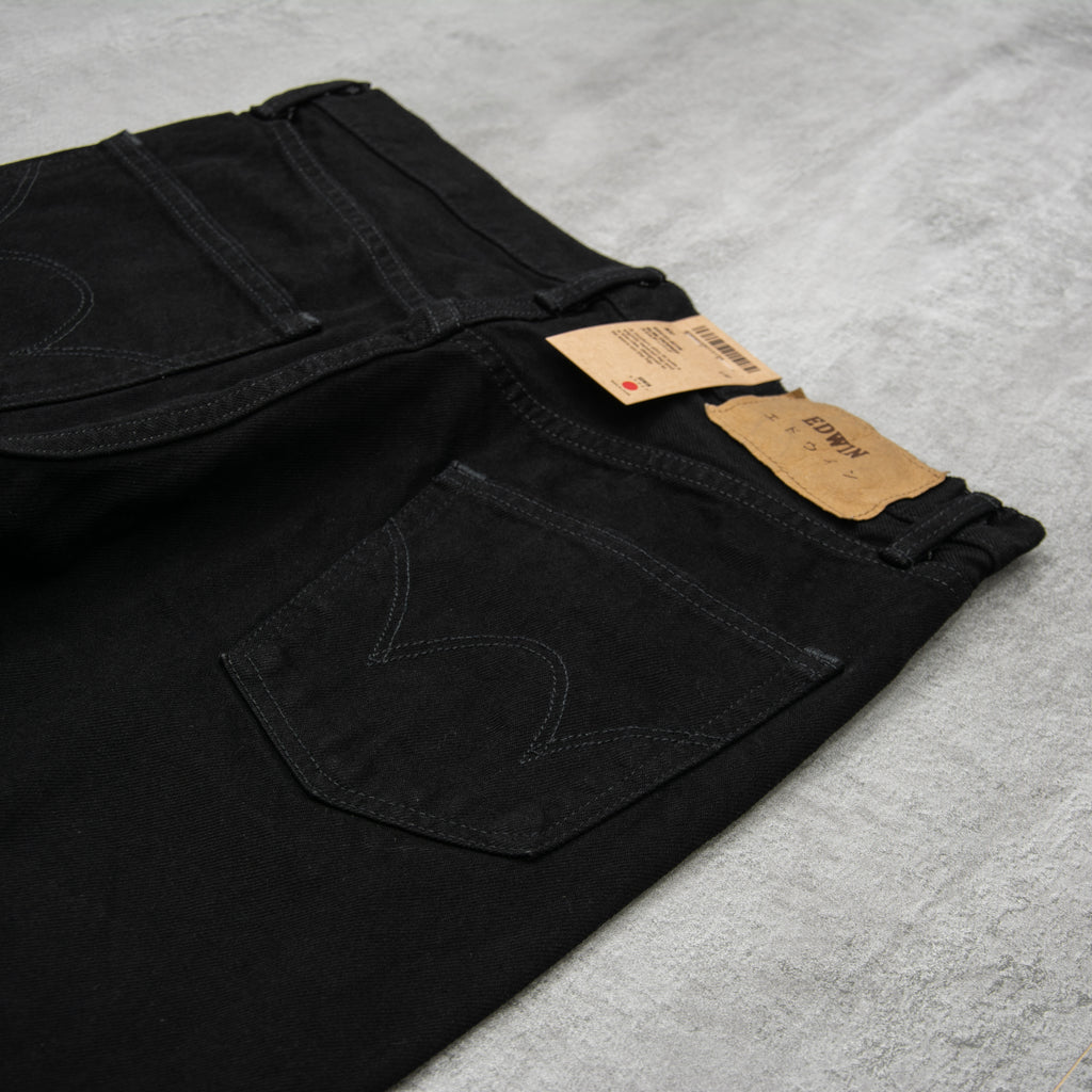Edwin Slim Tapered Jeans Kaihara Stretch - Black Unwashed 5