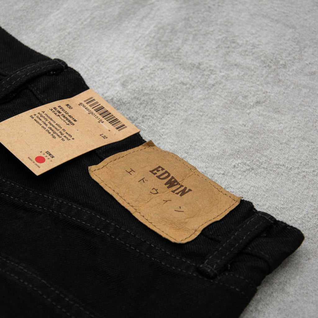 Edwin Slim Tapered Jeans Kaihara Stretch - Black Unwashed 6