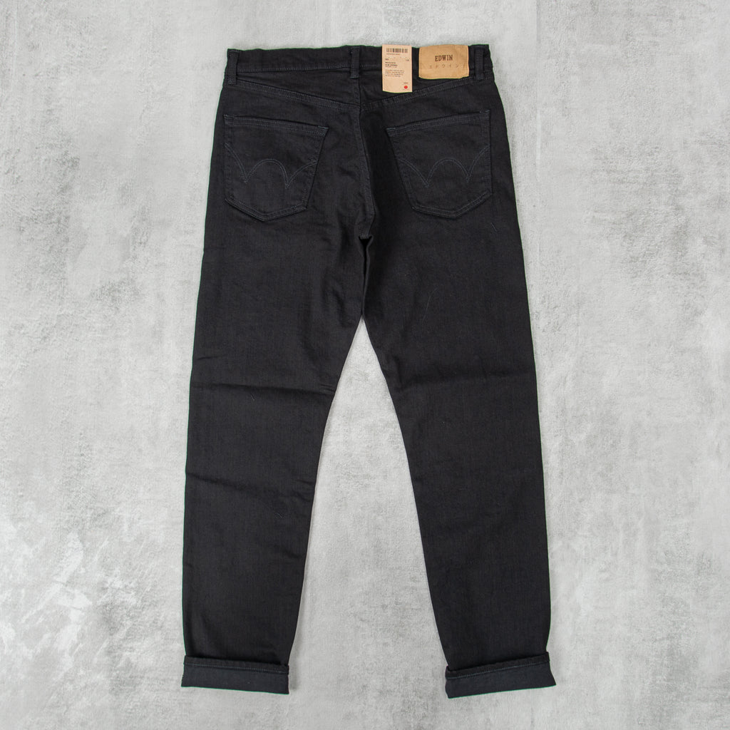 Edwin Slim Tapered Jeans Kaihara Stretch - Black x Black Rinsed 1