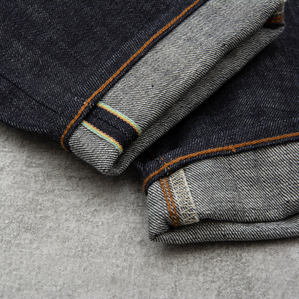 Edwin Slim Tapered Jeans Nihon Menpu - Rainbow Dark Pure Indigo Unwashed 2