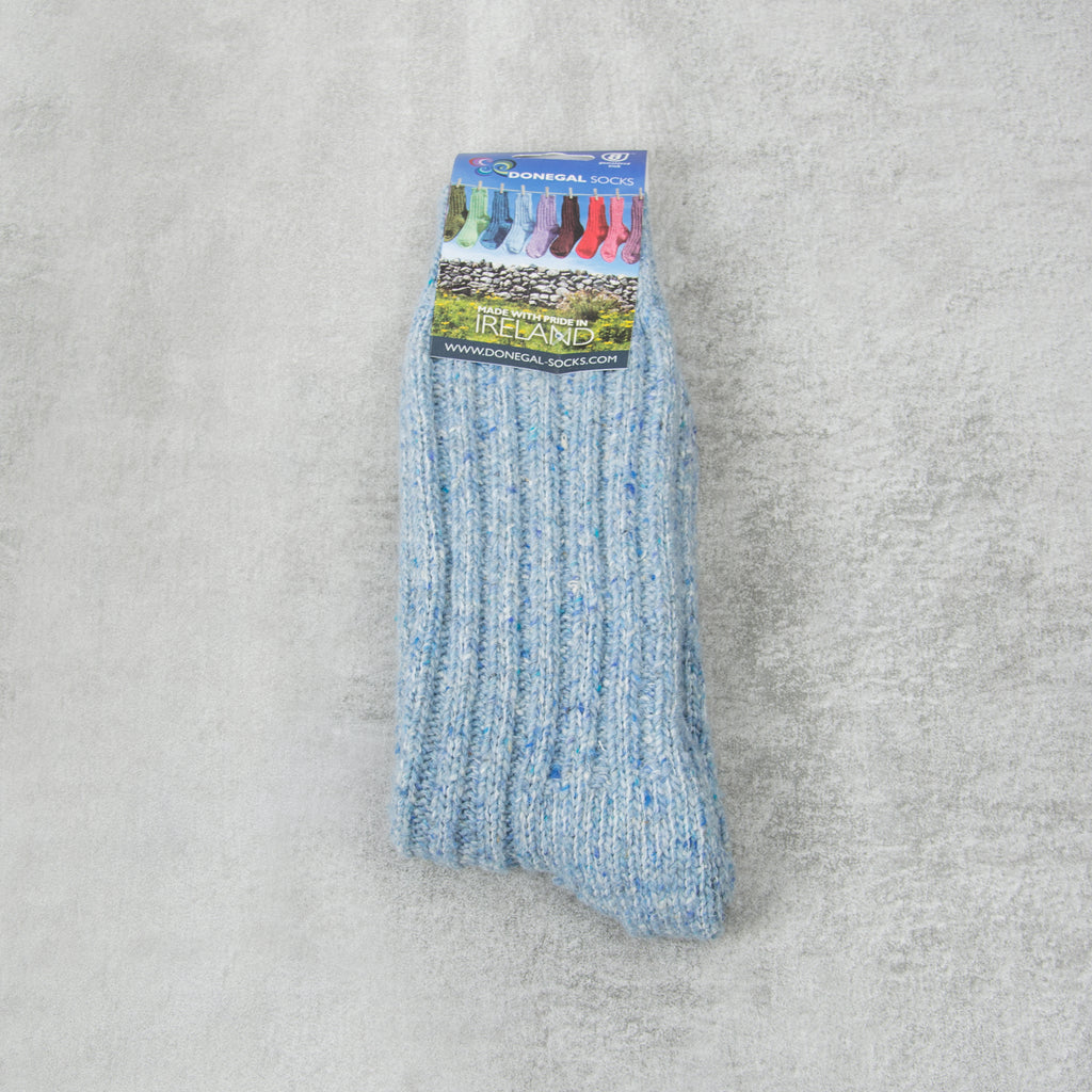 Donegal Socks in traditional Wool - 304 Light Blue 1