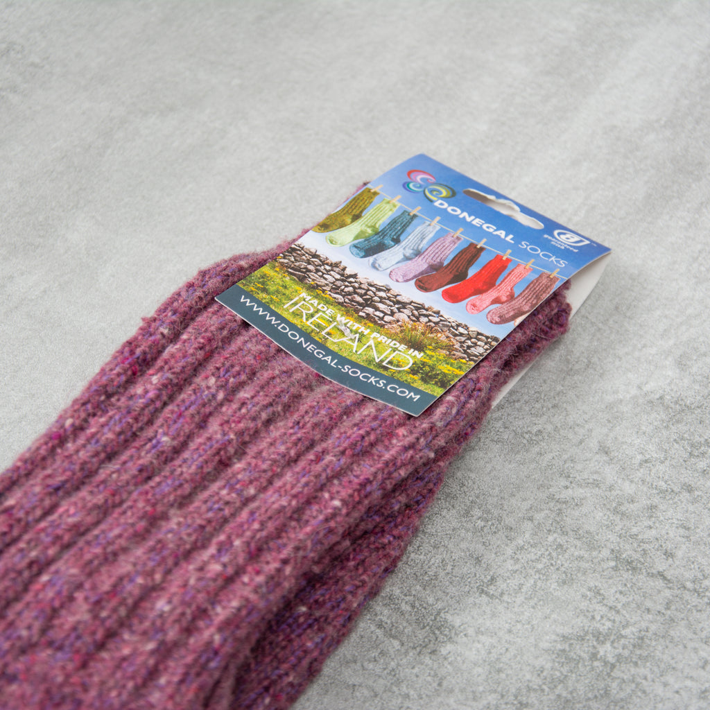 Donegal Socks in traditional Wool - 306 Lilac 2