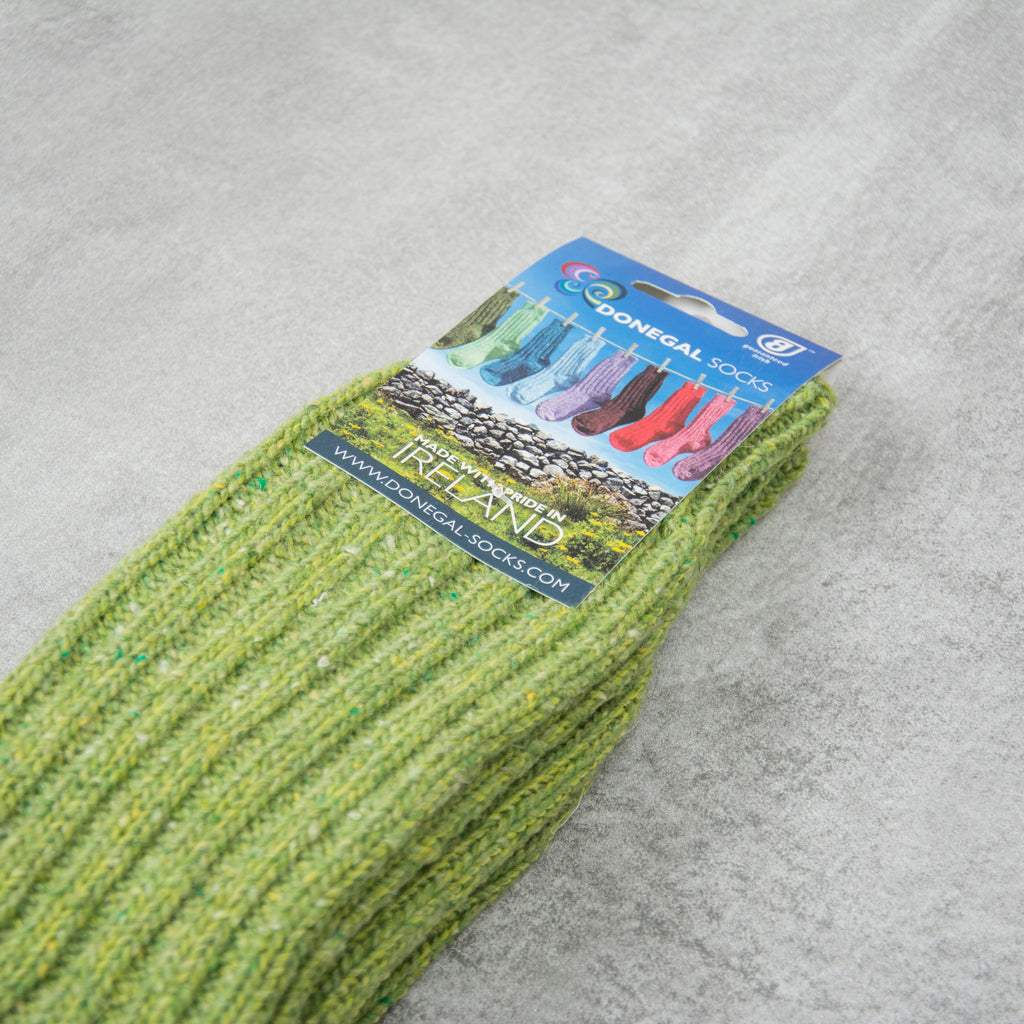 Donegal Socks in traditional Wool - 309 Light Green 2