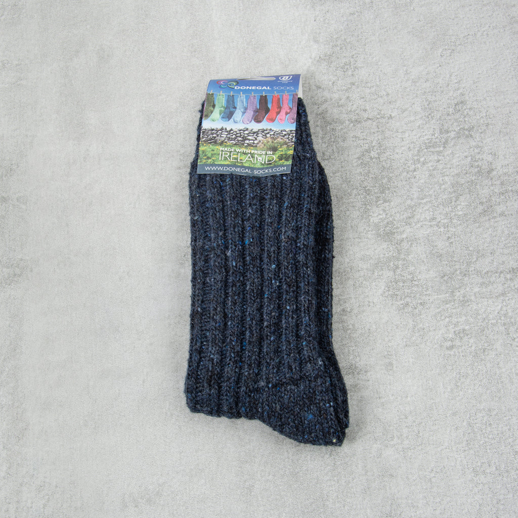 Donegal Socks in traditional Wool - 338 Navy 1