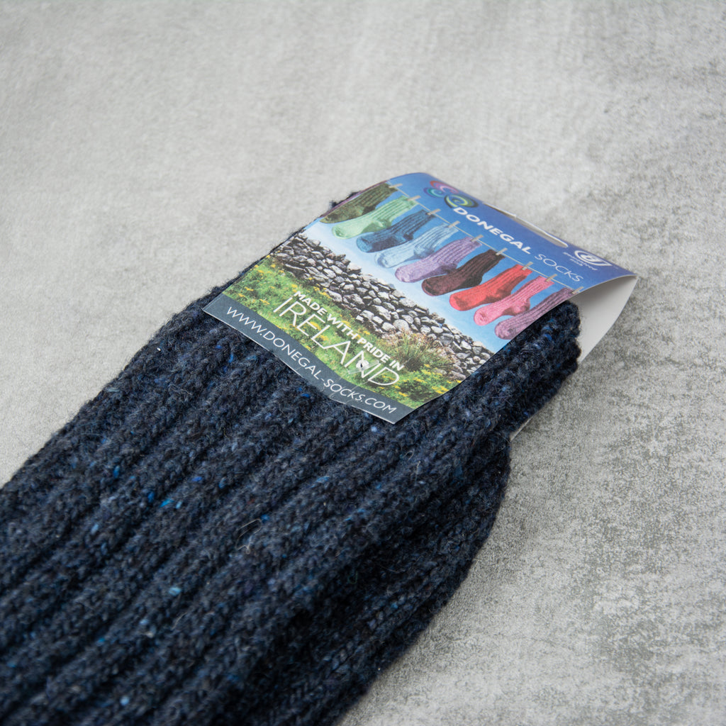 Donegal Socks in traditional Wool - 338 Navy 2
