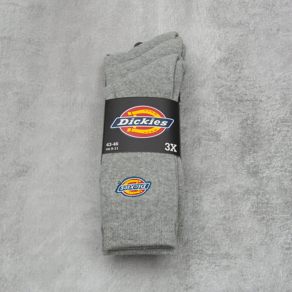 Dickies Valley Grove Socks 3 Pack - Grey Heather 1