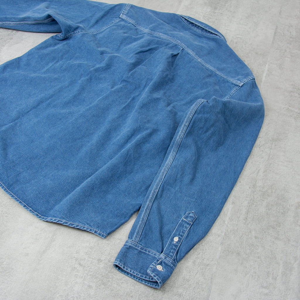 Carhartt WIP Weldon Shirt - Blue Heavy Stone Wash 3